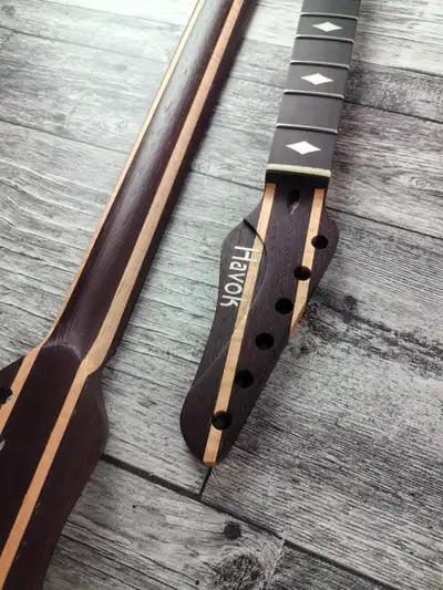 Guitar Neck Havok Wenge Flame Maple Ebony Board, View more
