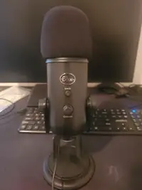 Blue Yeti USB microphone and pop filter