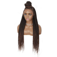 Beauart 30 inches 13X7” Swiss Lace Front Box Braided Wigs