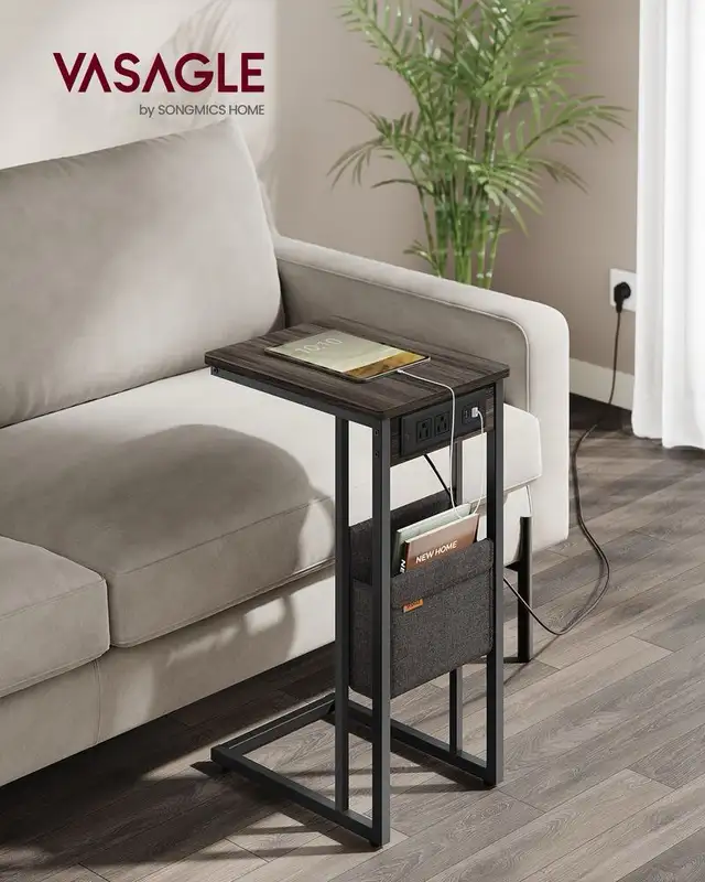 C-Shaped Side Table with Charging Station in Other Tables in Oshawa / Durham Region - Image 3