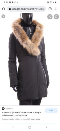 Brand new with tag Sicily black jacket with gold fur small