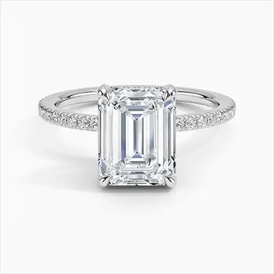 ★ Stone Details: ➙ Stone Type: Lab Created Diamond ➙ Carat Weight: 1.50 CT ➙ Shape: Emerald ➙ Color:...