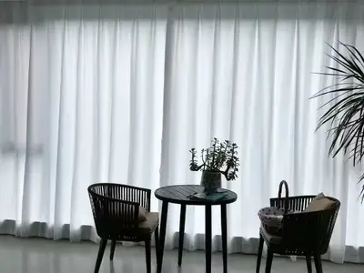 Selling frosted/semi-transparent curtains,ivory white,all brand new in bags ,the size as below: 1)59...