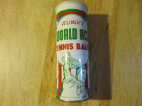 JELINEK World Ace Tennis Ball Can Tin Czech Memorabilia Vintage