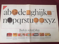 1963 Nabisco Cookies Double Page Original Ad