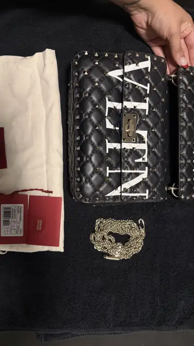 Valentino rockstud spike VLTN Calfskin bag, View more