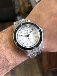 Baltic Aquascaphe White Automatic  39mm men’s diver watch montre