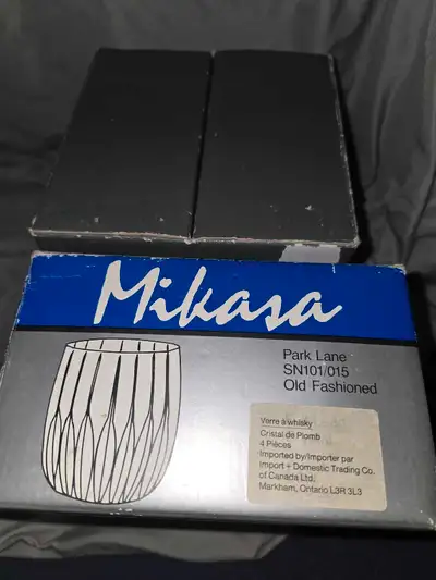 Mikasa old fashioned Crystal glasses, View more
