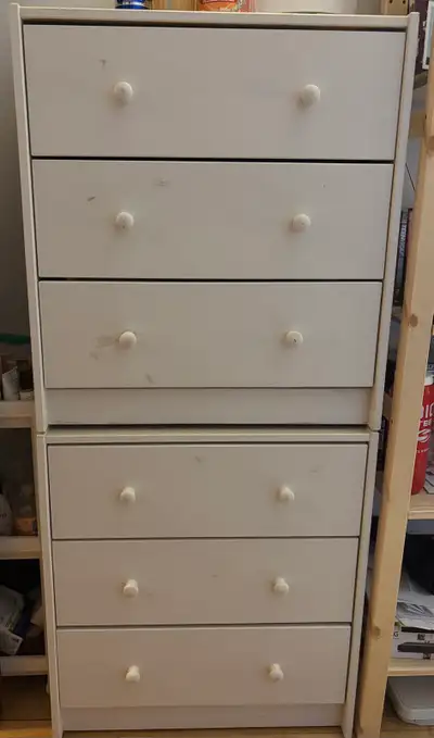 commode blanche à vendre / white dresser for sale, View more