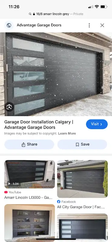 Have an Amarr Lincoln Garage Door Panel for 16x8 light grey with windo