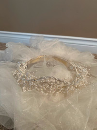 Wedding veil and tiara