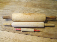 3 wood rolling pins