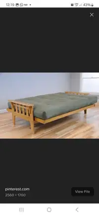 Wood futon and mattress 