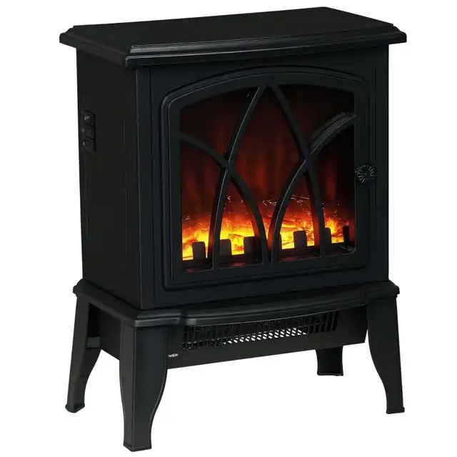 Brand new black Electric Heater, Freestanding Fireplace Stove wi in Heaters, Humidifiers & Dehumidifiers in Markham / York Region - Image 9