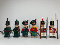 6 Pieces Custom Lego Compatible Napoleonic War British Soldiers