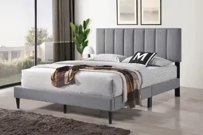 New Gava King Grey Platform Bedframe, View more
