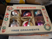 Vintage Glass balls6, Christmas,  from 1960s , in original boxes