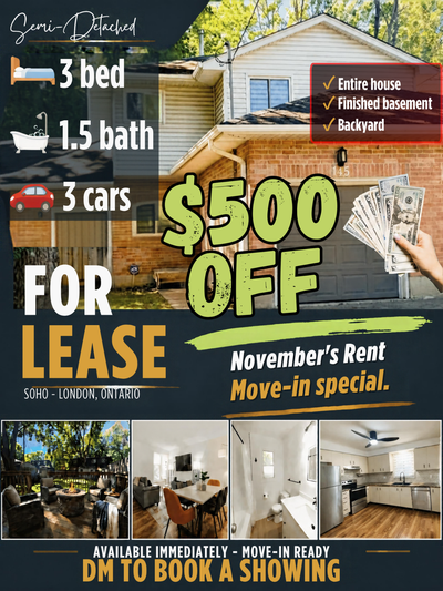 $500 OFF NOVEMBER'S RENT — MOVE-IN SPECIAL! Move in this November and pay just $1,850 for your first...