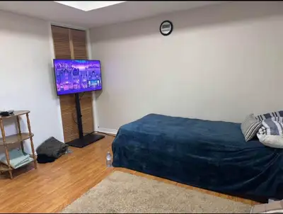 Clqqean Basement Apartment Available • One large room (can fit two queen-size beds) • Small TV loung...