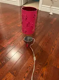 Pink bedside lamp