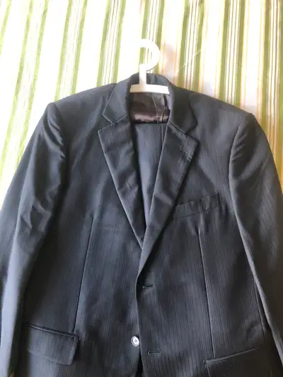 Balmain Paris Charcoal Pinstripe Suit, View more