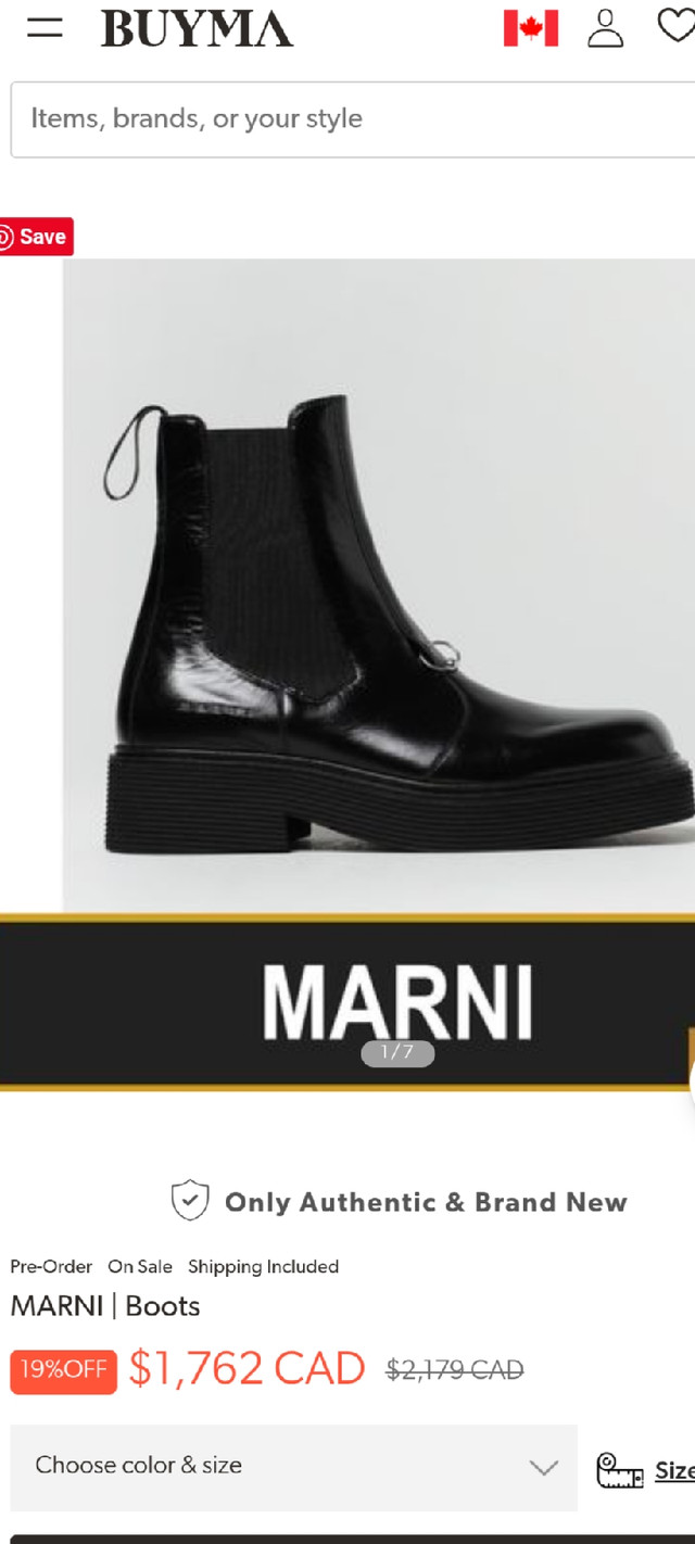 New MARNI 100% authentic leather boots for men size 44 11  dans Chaussures pour hommes  à Ville de Montréal - Image 2