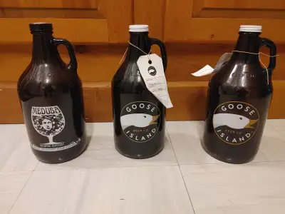 3 cruches growlers (bouteilles réutilisables) 64 onces bières., View more