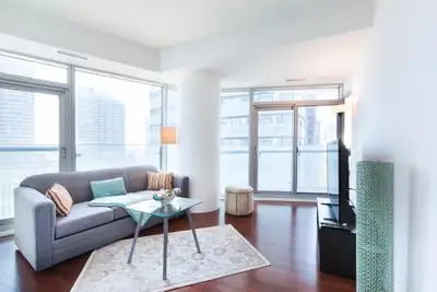 The furnished or unfurnished Luxury 2 bedroom plus den on Toronto down town lake view. 2 full bathro...