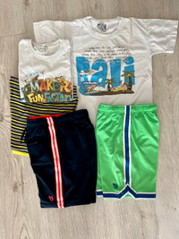 T-SHIRTS AND SHORTS YOUTH SIZE 8