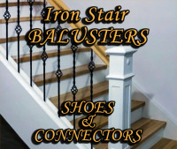 Iron Stair Balusters, Shoes, Connectors