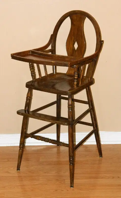 Altovise Kitchen Bar Stool Set Of Two & Antique High Chair in Other in Oshawa / Durham Region - Image 5
