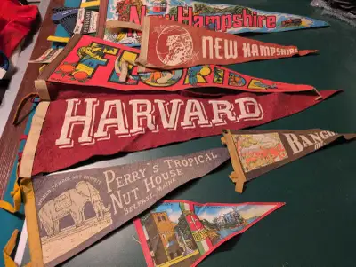 Vintage US Felt Pennants, View more