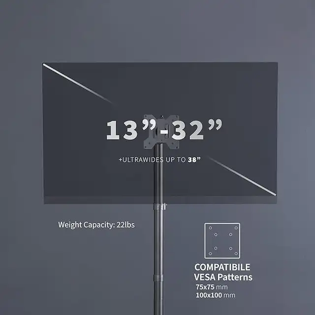 Brand New Tall Single Monitor Desk Mount Stand - STAND-V011 in General Electronics in Burnaby/New Westminster - Image 9