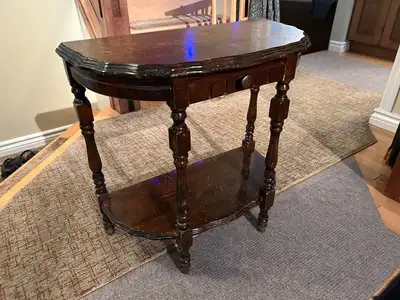 Vintage Half-Moon Table, View more