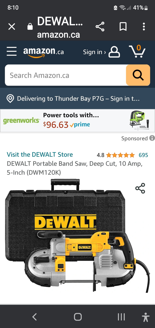 DEWALT Portable Band Saw, Deep Cut, 10 Amp, 5-Inch (DWM120K) - 1
