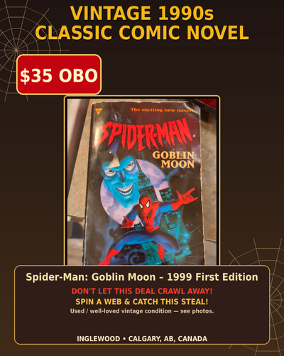 Vintage first edition spider man vs Green goblin 1999 novel, View more