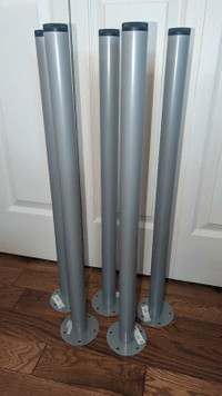 5 × IKEA ADILS table/desk legs (discontinued) grey colour