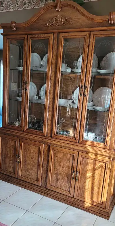 Oak China Cabinet, View more