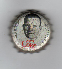 CARTE DE HOCKEY 1964-65 Coca-Cola Caps BARKLEY BOUCHON BOUTEILLE