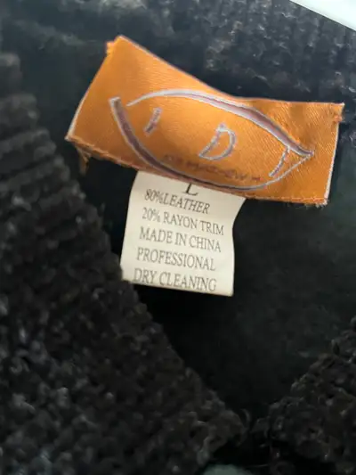 Veste en cuir/suède noire vintage – Marque Mathew – Taille L, View more