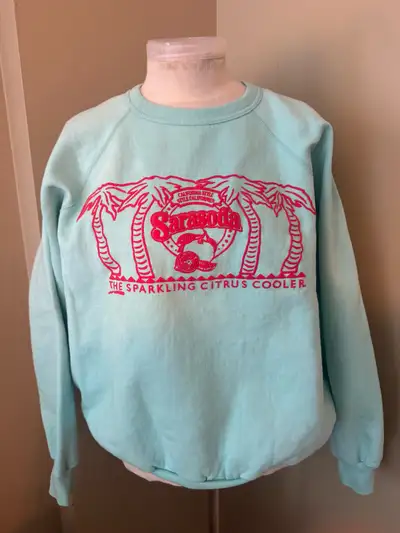 Vintage Sarasoda Sparkling Citrus  Cooler Crewneck Sweatshirt- S, View more