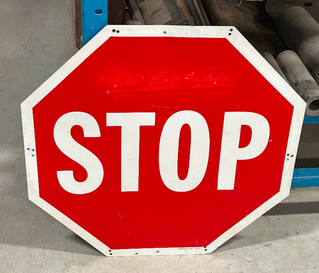 Metal Decommissioned “STOP” Traffic Sign in Arts & Collectibles in Mississauga / Peel Region