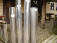 Aluminum rigid chimney liner exhaust vent pipe
