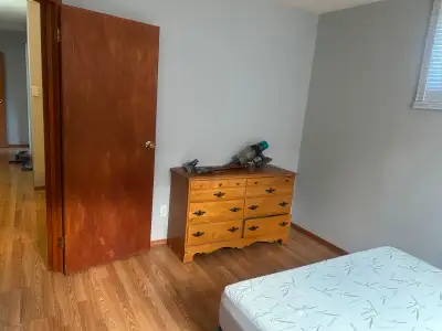 Large size bedroom for rent in a shared accommodation basement suite. Sharing with only one other pe...