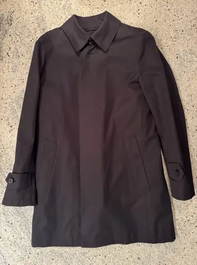 Indochino Highcliffe Black Mac Coat with Detachable Lining, View more