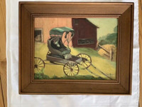 Vintage 1950 Oil Painting by Artist Mary Quinn