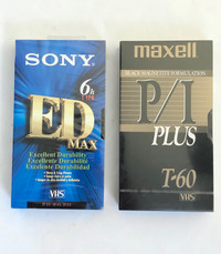 NEW BLANK VHS TAPES SONY & MAXELL