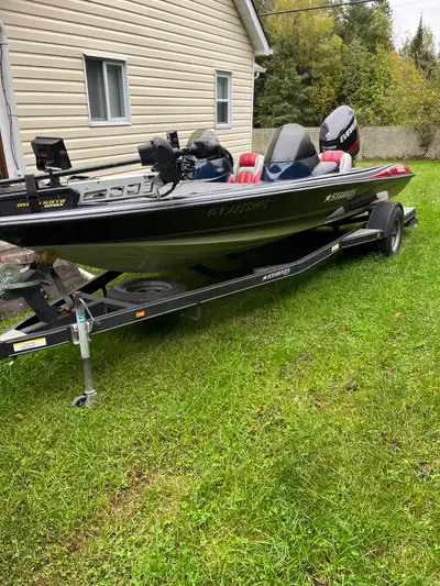 2008 stratos 285XL 2008 stratos trailer 2015 evinrude 150hp High Output (~300h) 2018 minnkota ultrex...