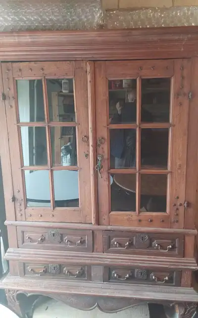 Antique wood wardrobe, View more
