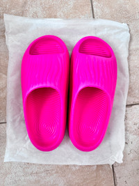 (Pink)Casual Pillow Sandal Slippers, Comfy Non-slip Thick-soled